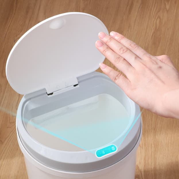 Lixeira Inteligente Automática 3L / 5L / 6L Com Sensor de Presenca Branca