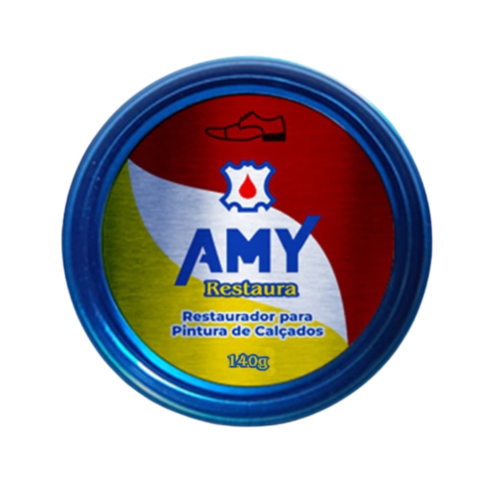 Graxa Para Sapato De Couro Amy 140g Polidora Brilho Pasta Engraxate Sapateiro Lustrar Restaurar