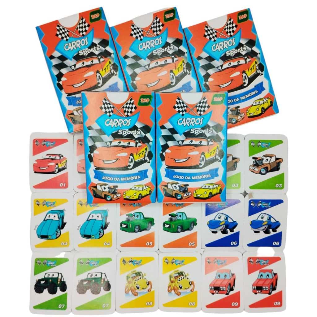 Kit 20 Jogo Da Memoria Carros Infantil Kit Festa Infantil Lembrancinha Aniversario Prenda Quermesse