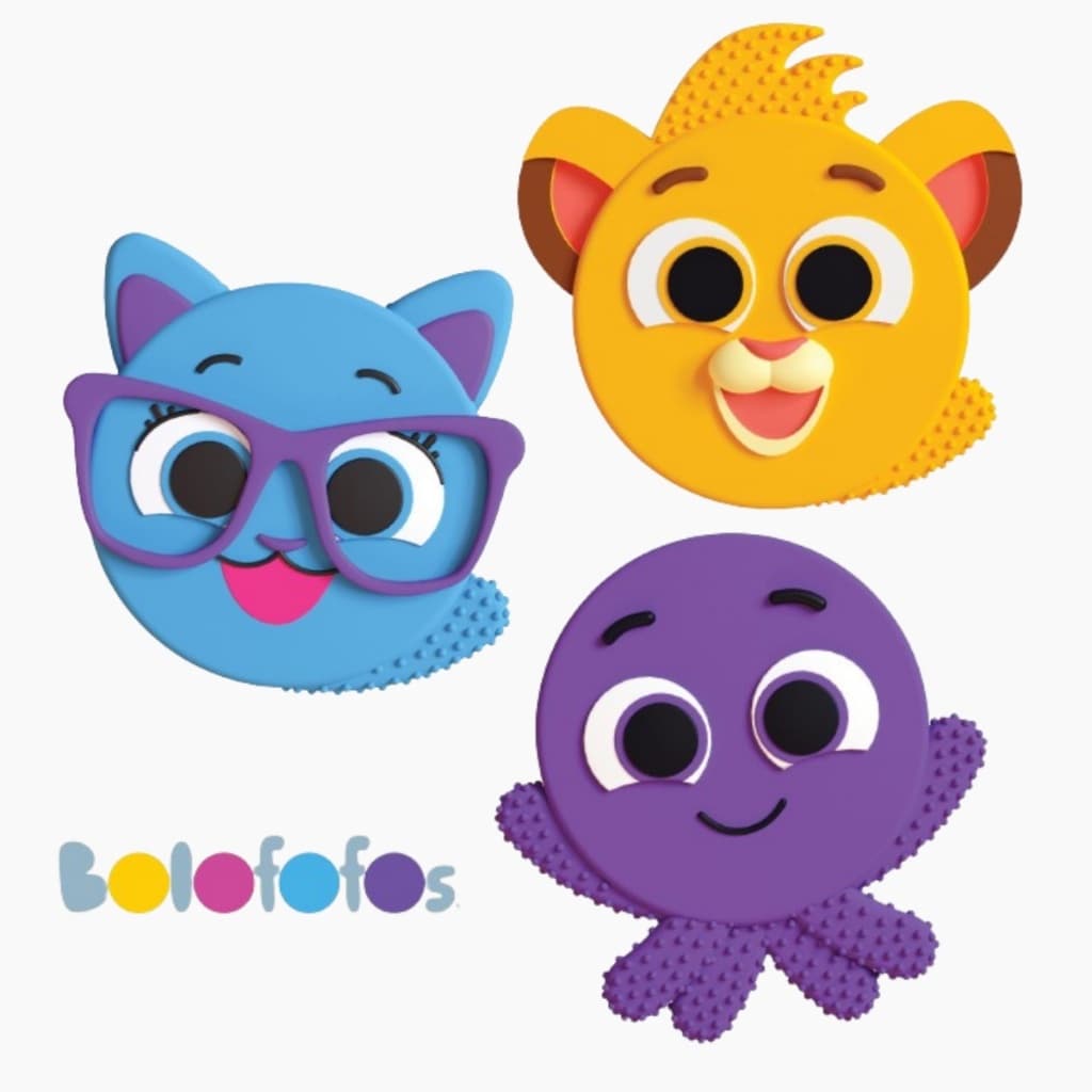 MORDEDOR - BOLOFOFOS -COM TEXTURA PARA MASSAGEAR OS DENTINHOS E CHEIRINHO DE TUTTI-FRUTTI