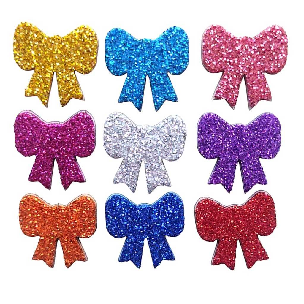 Kit 100 Adesivos Laço Ponta E.v.a Aplique Pet Shop