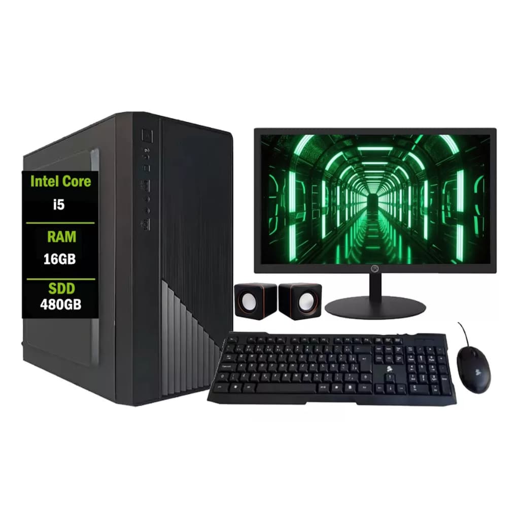 Computador Completo Intel Core I5 16gb Ssd 480gb Monitor 15
