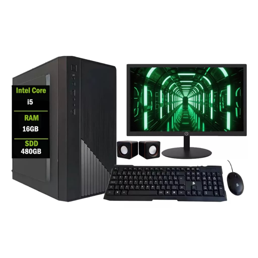 Computador Completo Intel Core I5 16gb Ssd 480gb Monitor 17