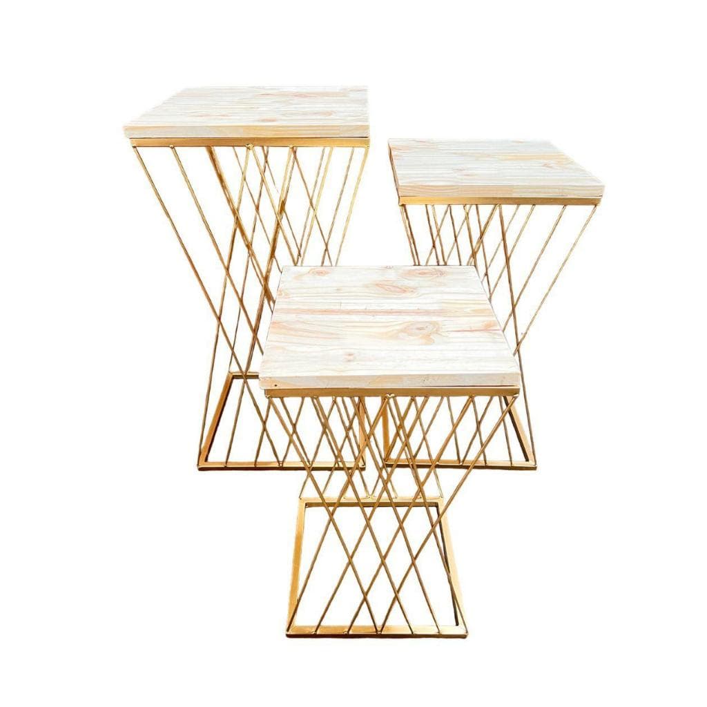 Trio de mesa Treliça kit 3 peças festa decoração