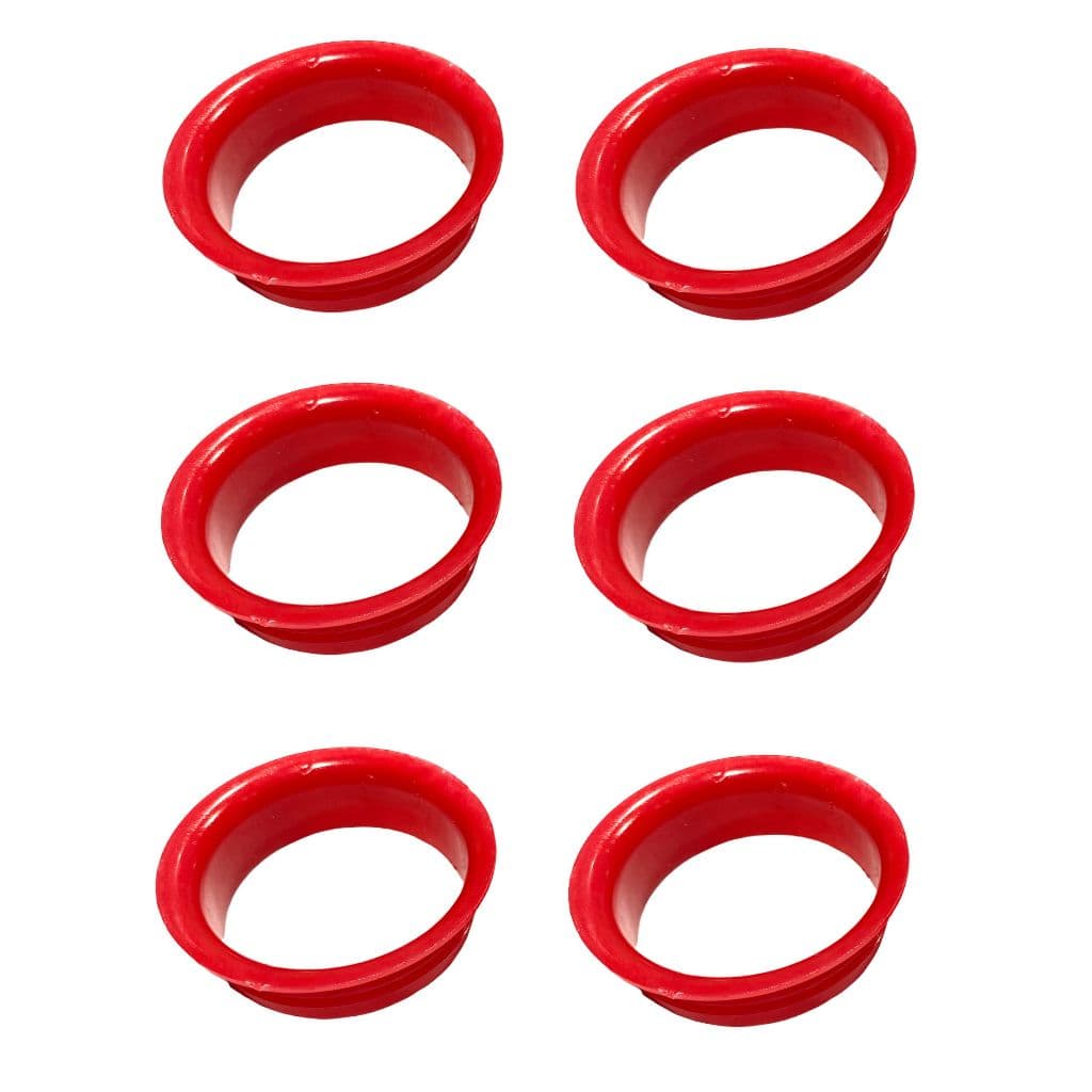 Caçapa Bilhar Sinuca 50mm Aro Plástico Vermelha 6 Unidades