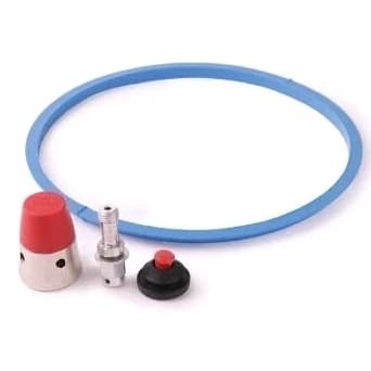 Kit para panela de pressão Clock 4,5L 1 borracha, 1 peso clock cromado,1 pino e 1 válvula de segurança borracha