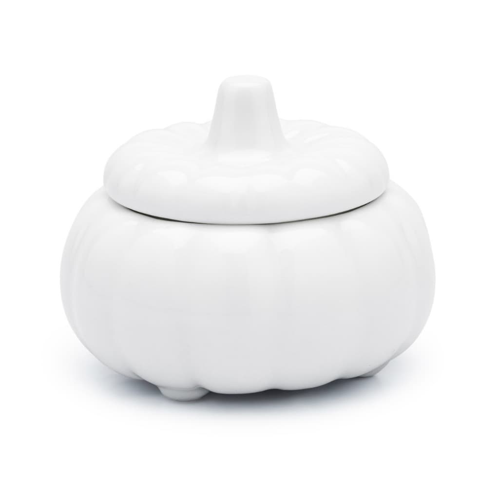 1 Moranga Abobora Sopeira Molheira Com Tampa 100ml Porcelana Segunda Linha