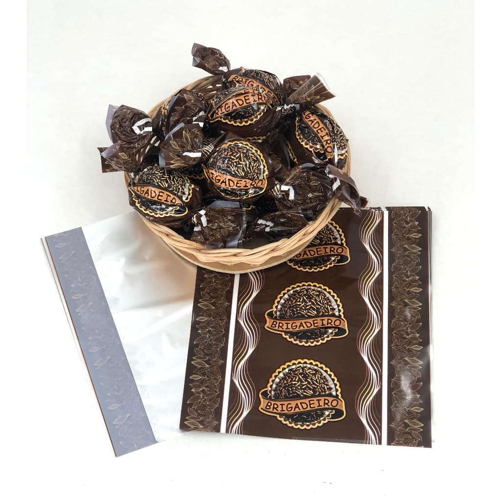 100 Embalagem para trufas e bombons 15x16cm