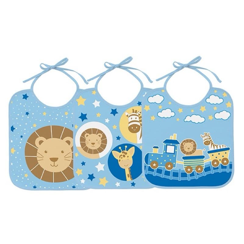 Kit 3 Babador Felpudo Menino e Menina com Tecido 100% Algodão e Forro Impermeável