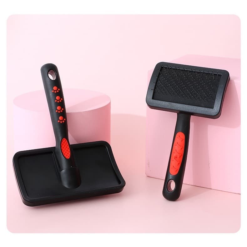 Escova Rasqueadeira Grande Cerdas Metálicas para Cães e Gatos G