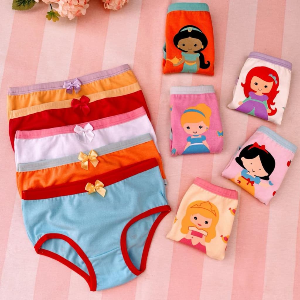 Kit 10 Calcinha Infantil De Algodão Para Menina Criança E Bebê Super Confortável Desfralde