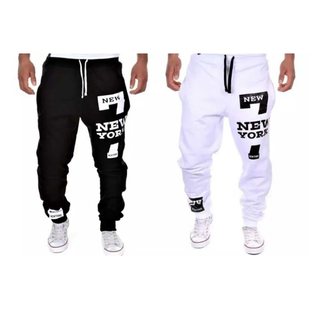 KIT 2 Calças de  Moletom New York Masculina Academia Jogger Promoção Aproveite
