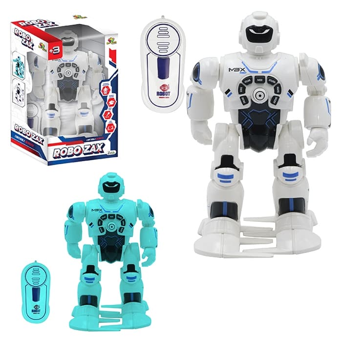 Robô De Brinquedo Zax Android Educativo Ensina Inglês Toca Música Controle remoto
