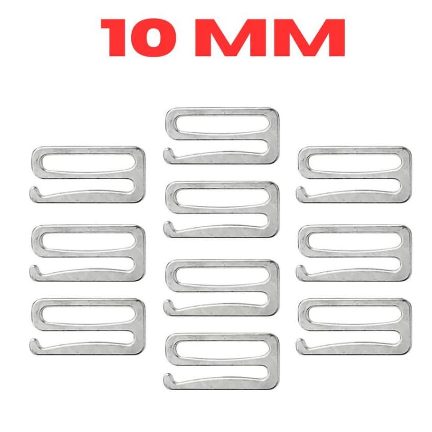 Gancho removível de metal niquelado para lingerie 10 peças