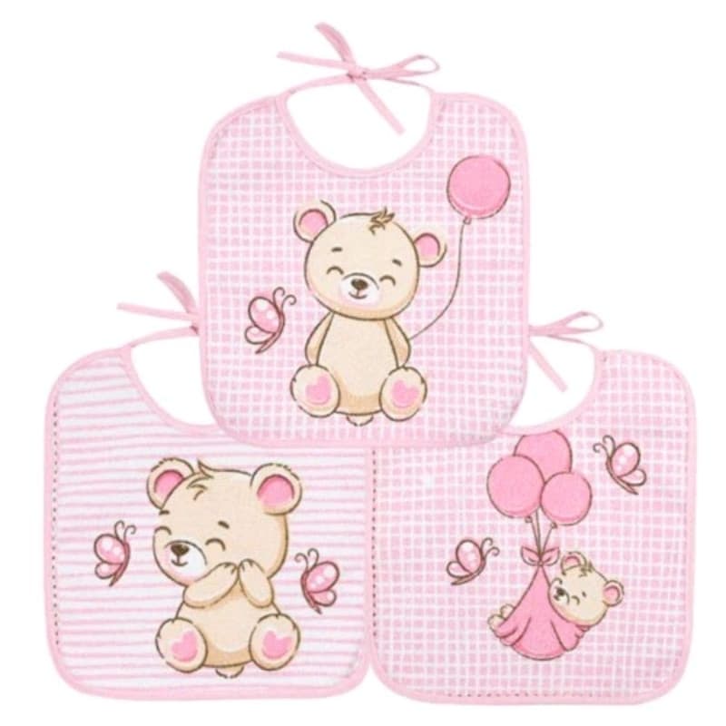 kit com 3 Babadores  impermeável e felpudo Incomfral