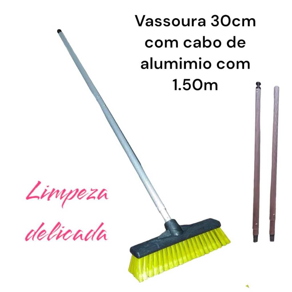 Vassoura lava ônibus, bau, placa solar, porcelanato com cabo desmontável de 1,5m