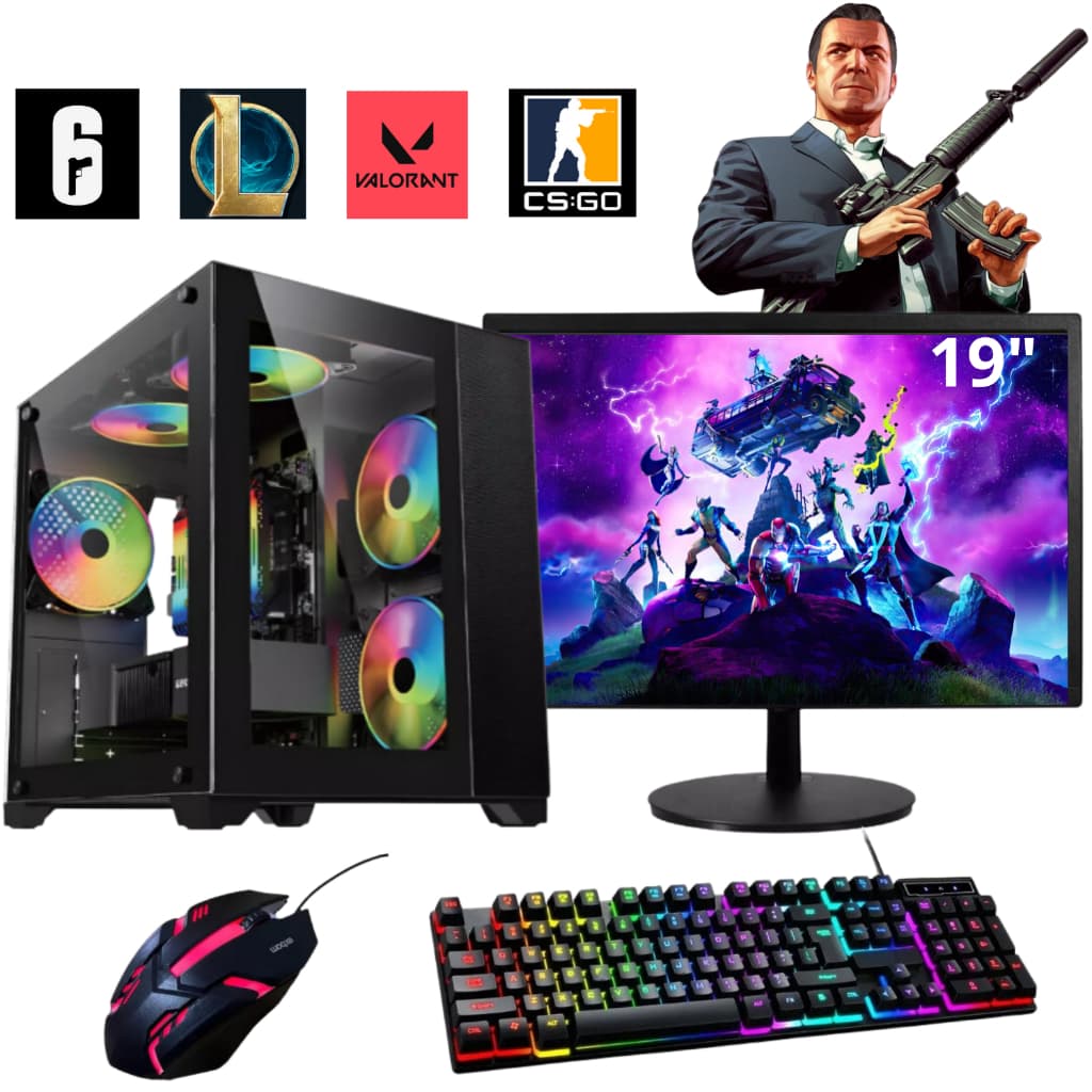 PC GAMER GTA RP COMPLETO RYZEN 5 4600G - 8GB - 240GB SSD / 480GB SSD