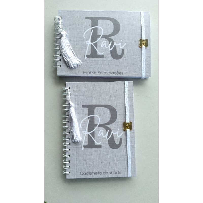 Caderneta de Saúde e Livro do Bebê / Coleção Linho Cinza