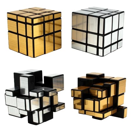 Brinquedo  cubo Mágico Moyu Mirror Espelhado/Prata Speed Cube/ Envio aleatório