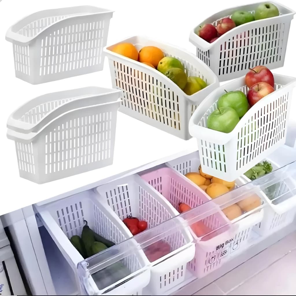 Pote Organizador De Geladeira Frutas Verduras Frescas Multiuso Grande