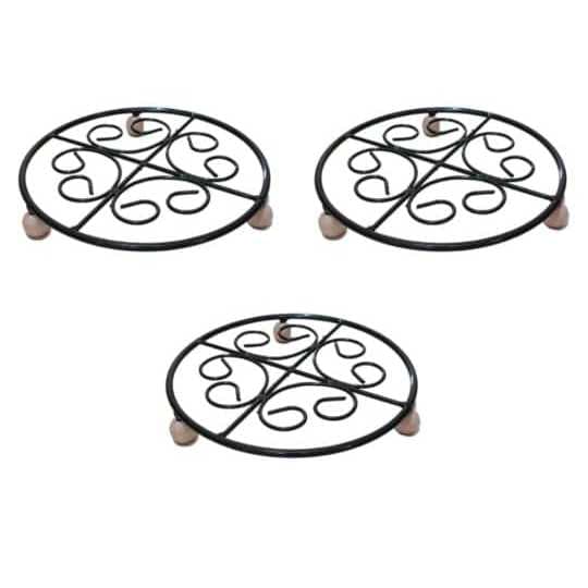 Kit 3 Descansos de Panela Artesanal Em Ferro Super Resistente de 20 cm