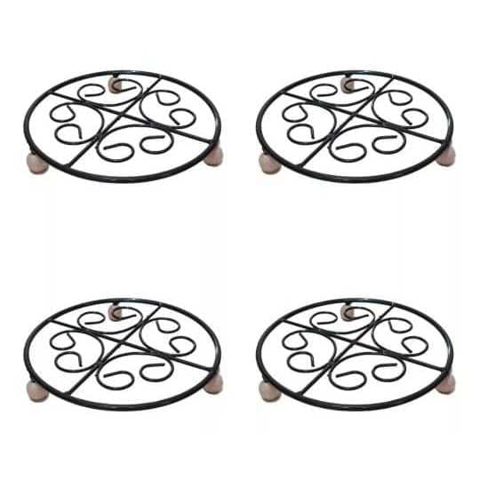 Kit 4 Descansos de Panela Artesanais Feitos Em Ferro Super Resistente de 20 cm