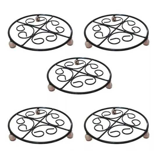 Kit 5 Descansos de Panela Artesanal Em Ferro Super Resistente de 20 cm