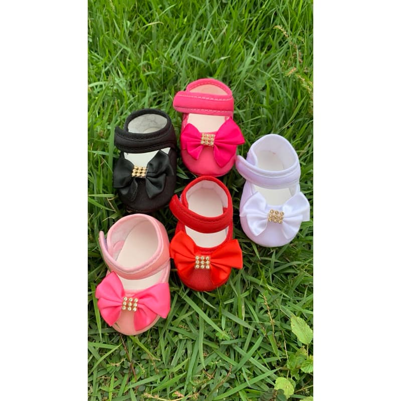 Kit 4 Pares Sapatilha Bebe Laço Strass