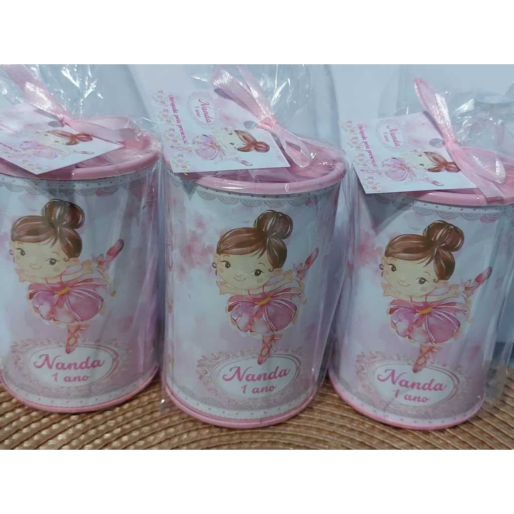 20 Cofres Personalizados BAILARINA Embalados e com Tag Agradecimento