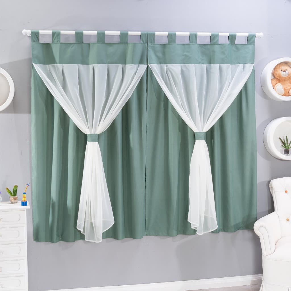 Cortina para Janela 2 metros Quarto Sala Bebê Aconchegante