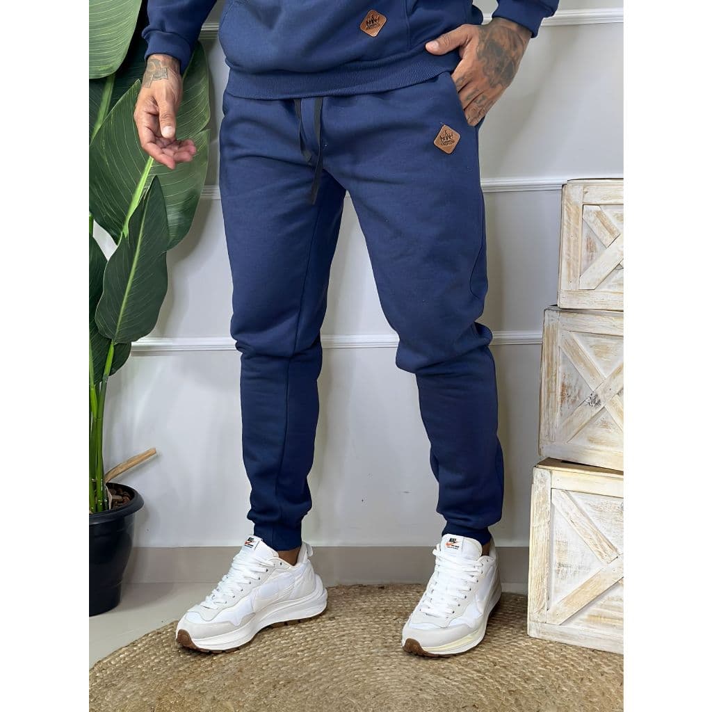 Calça de Frio Moletom Masculina pelúciada Inverno Jogger