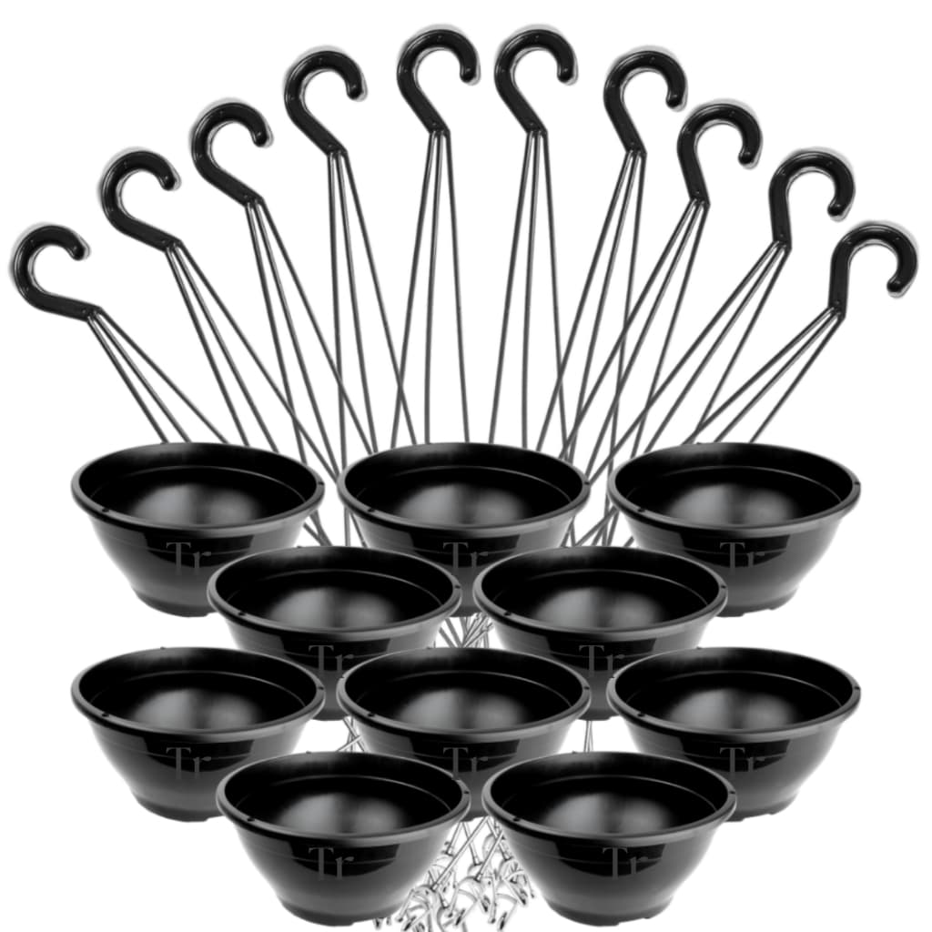 Kit 10 Vasos Cuia 21 Com Haste Alça Resistente na Cor Preta