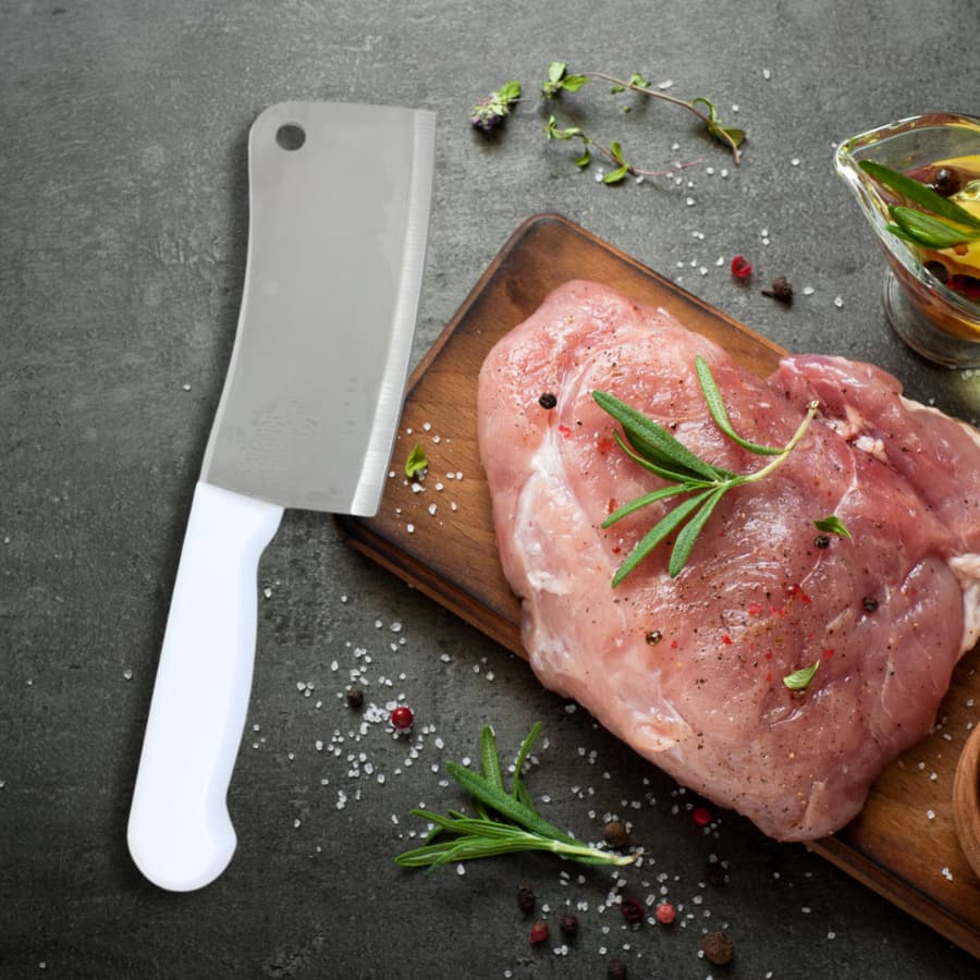 Faca Cutelo Machadinha Profissional Inox