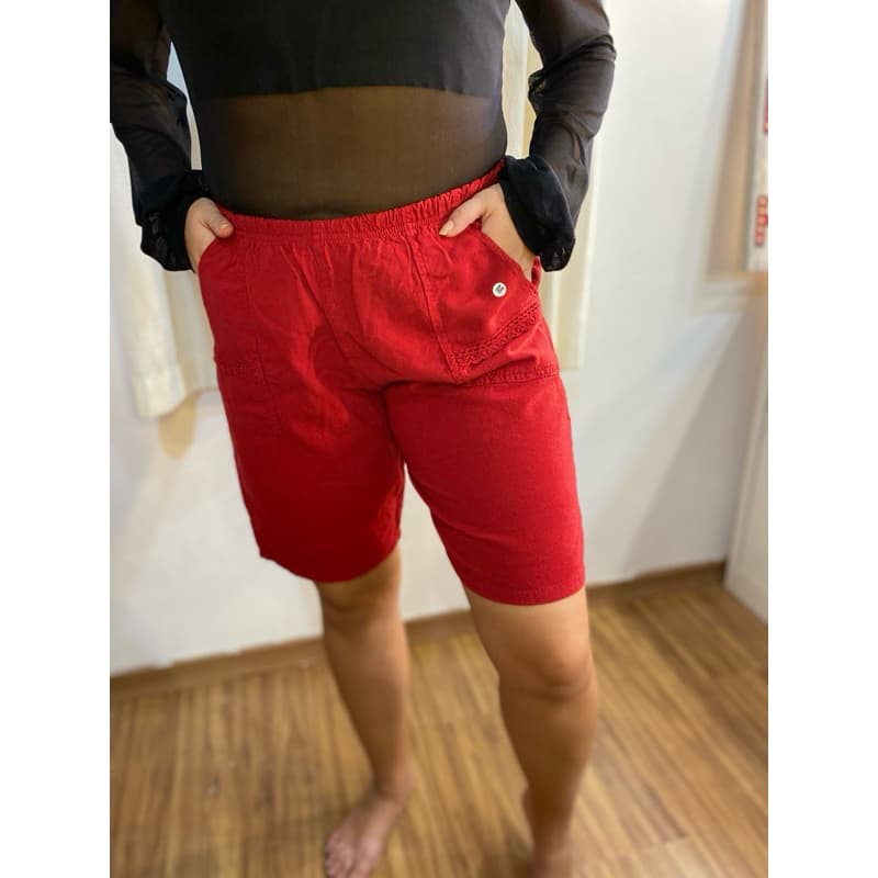 Bermuda de algodão feminina