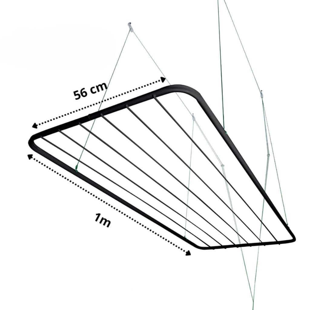 Varal de Teto Aço 13kg Resistente Com Kit De Instalação Parafusos Para Fixação