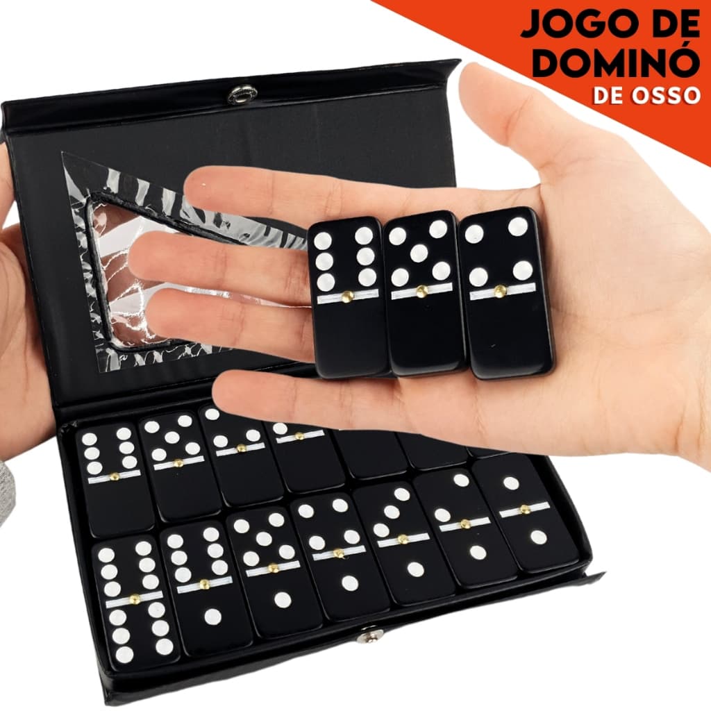 Domino De Osso Preto Profissional - Pedras Grandes - Nybc