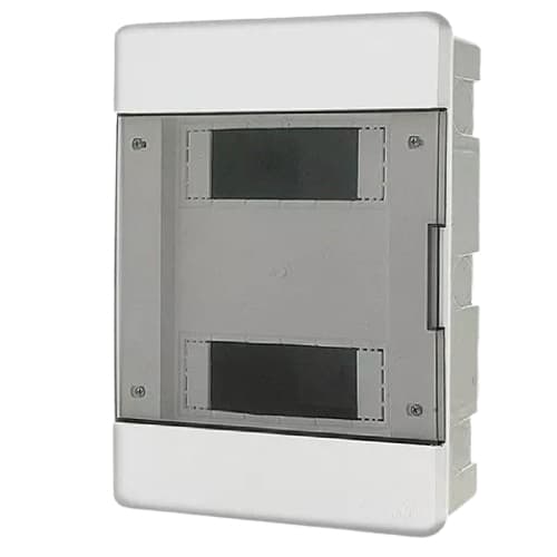 Quadro Caixa De Distribuição Fume 12 Disjuntores Nema Ou 16 Din Embutir Eletrica