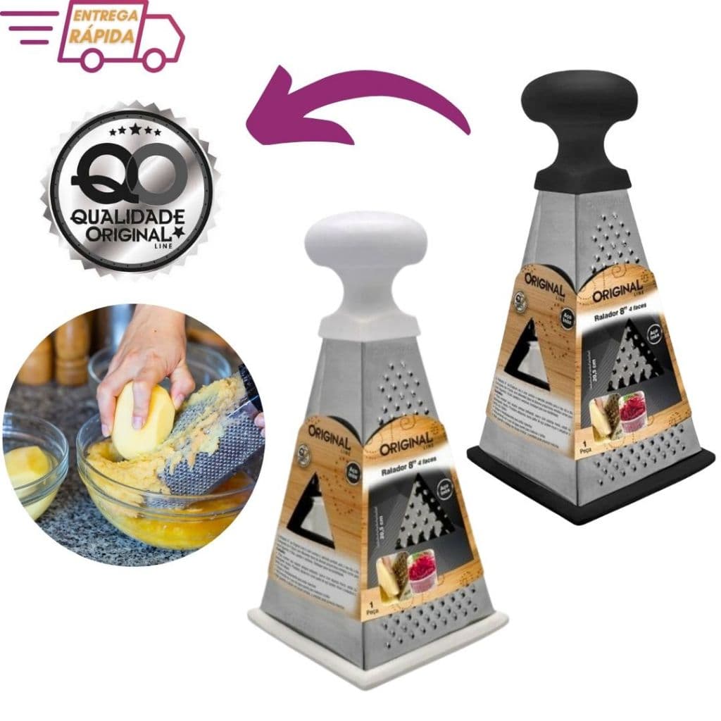 Ralador 4 faces Resistente em Inox