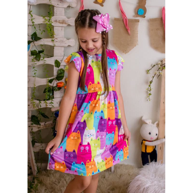 Vestido Infantil Menina Verão Estampado