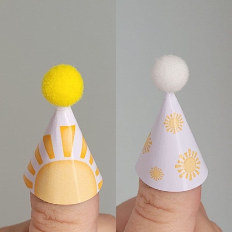 Mini chapéus para docinhos tema Sol/ kit