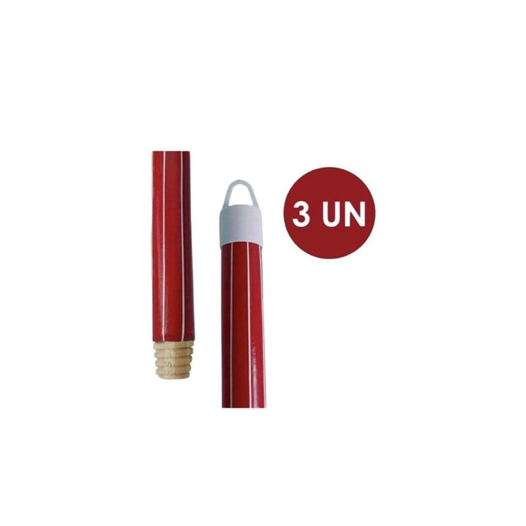 cabo de vassoura 150cm kit com 3un