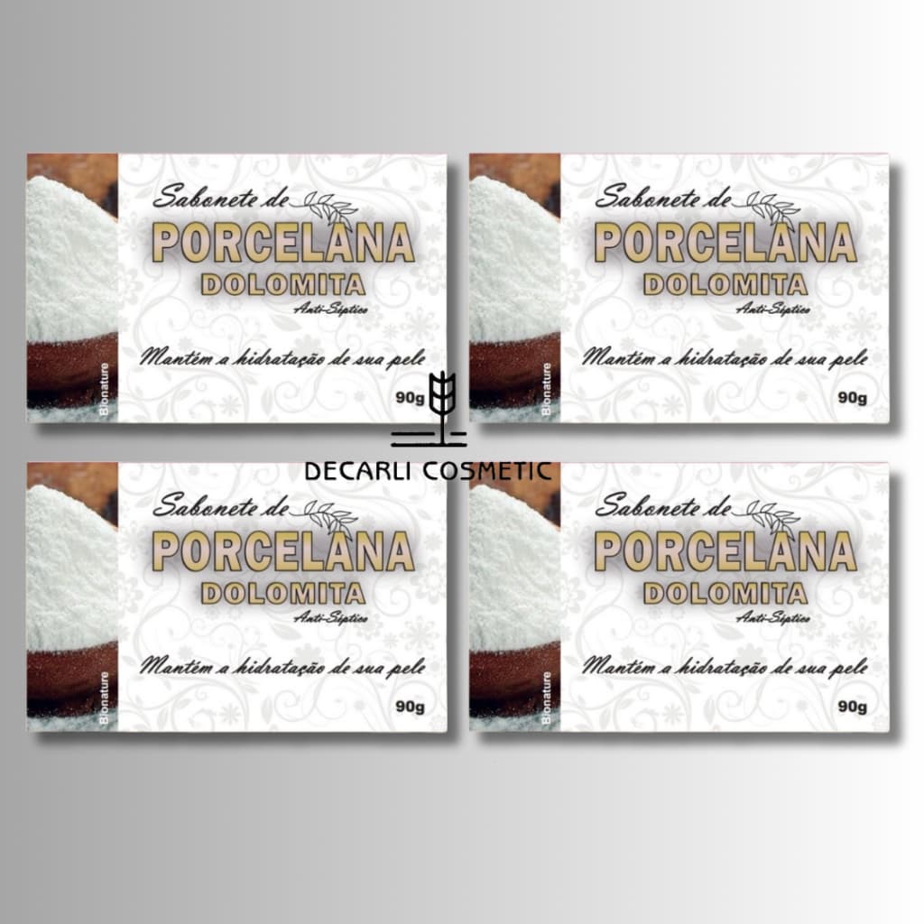 4 UN Sabonete Barra de Porcelana (Dolomita) 90g - Bionature