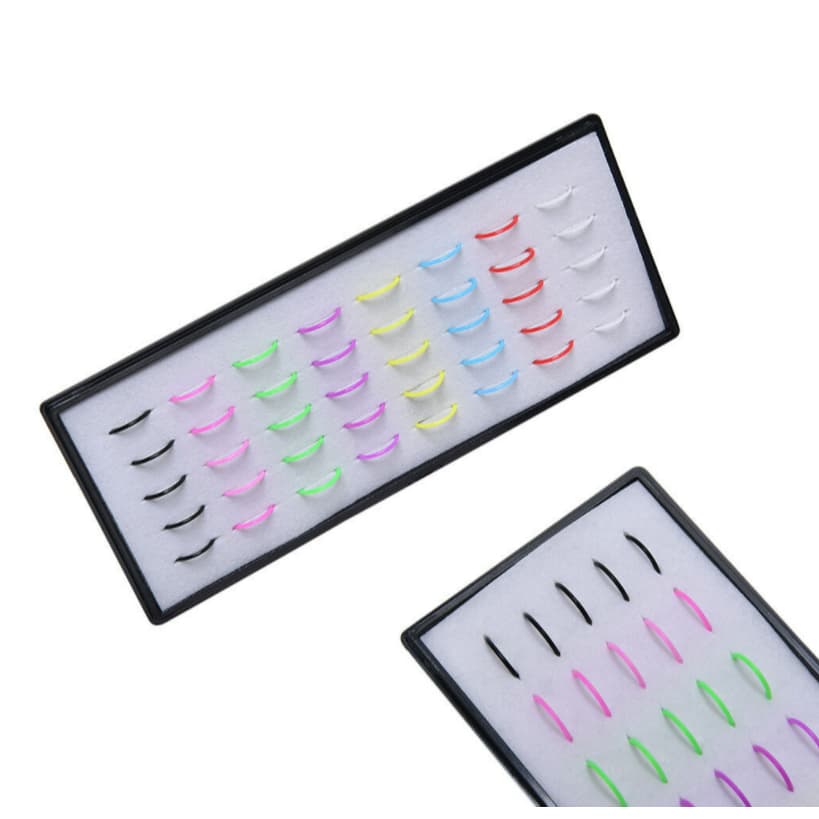 40 Piercing De Nariz Argolinha Silicone Cores Sortidas/preto/branco