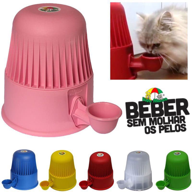 Bebedouro Para Pelos Longos Vida Mansa Cães e Gatos 2 Litros