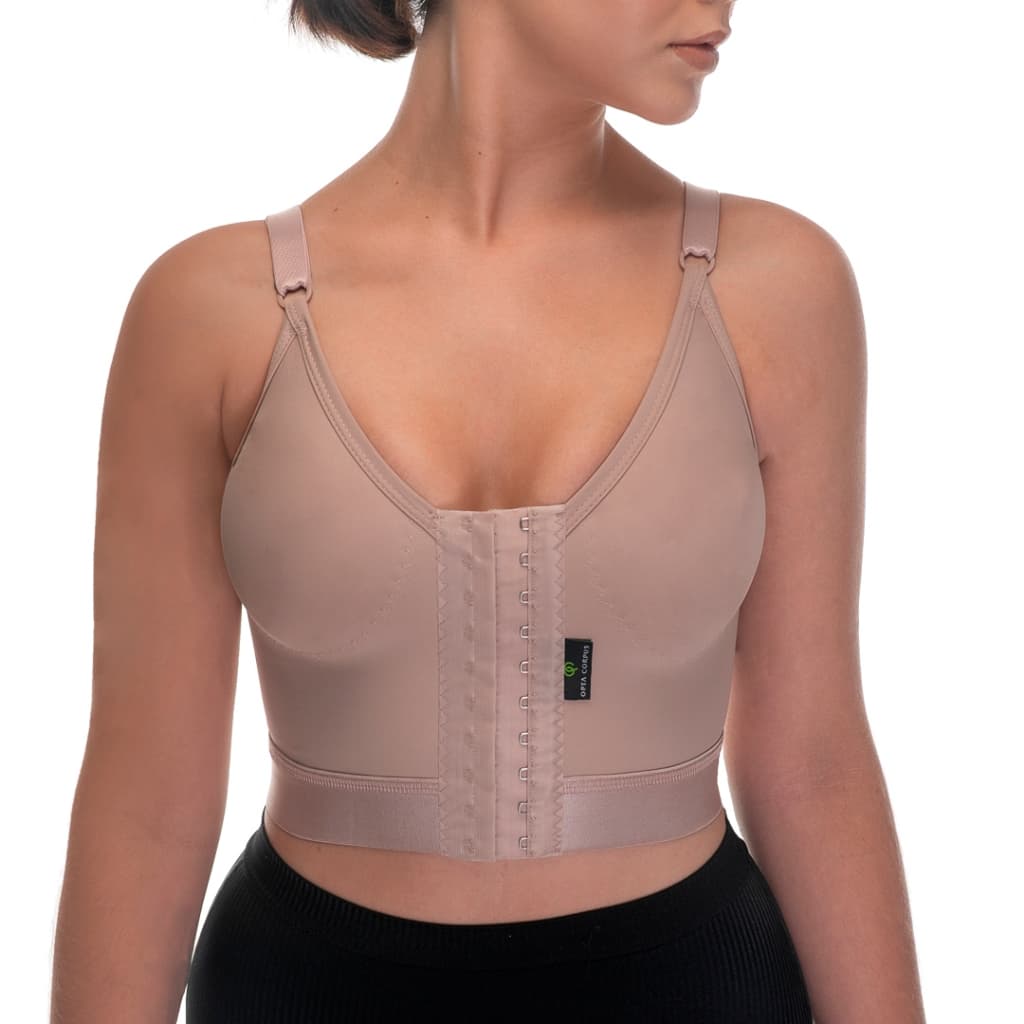 Sutiã de Sustentação com Elástico na Base Alta Compressão Pós Cirúrgico Mamoplastia Registro Anvisa