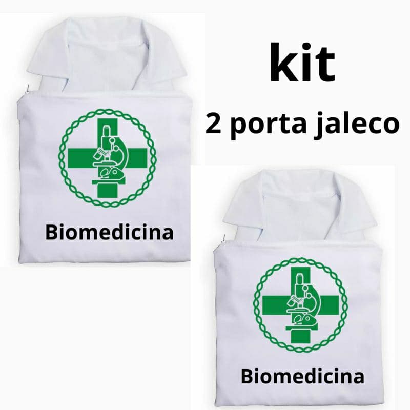 Porta Jaleco Biomedicina - -contem 2 unidades  no kit .