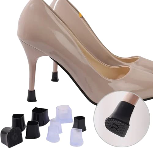 Protetor de salto em silicone antiderrapante silencioso salto de banquete salto agulha salto fechado