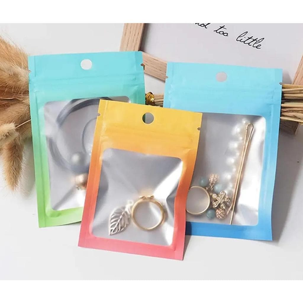 SACOS COLORIDOS/FOSCOS PARA ACESSÓRIOS, COM FECHO ZIP LOCK. 50 UNIDADES.