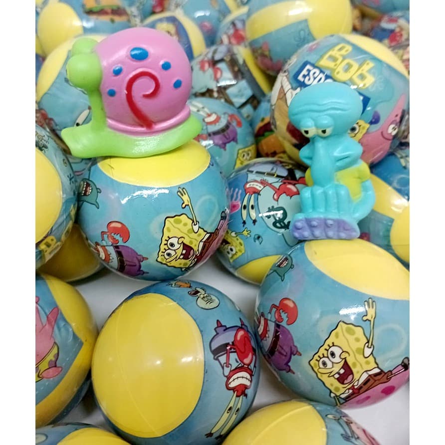 20 ou 26 bolinha surpresa dedoche Bob Esponja 2 polegadas lembrancinha de aniversário, festa, saquinho surpresa