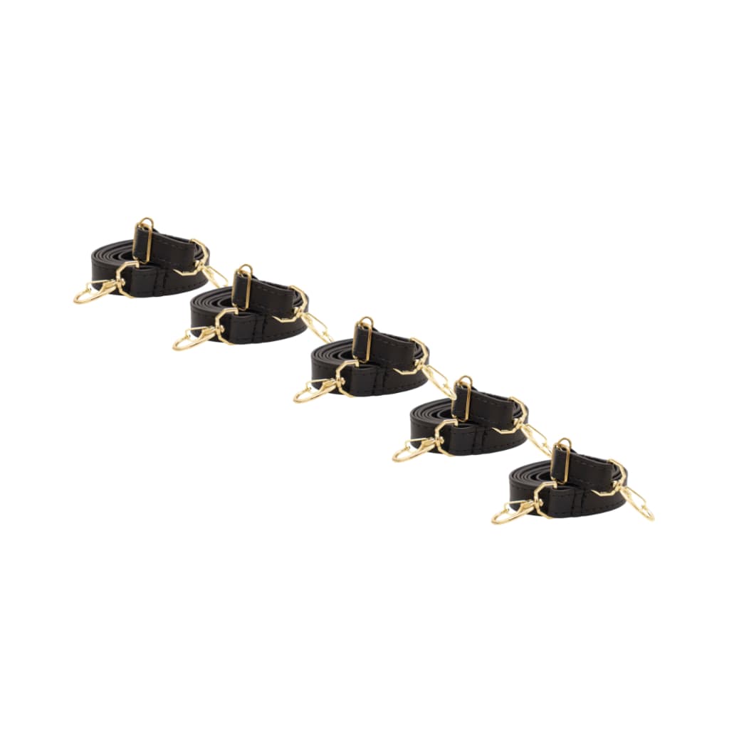 Kit Alças para Bolsa Feminina 5 peças Grande em Sintético Ferragem Dourada